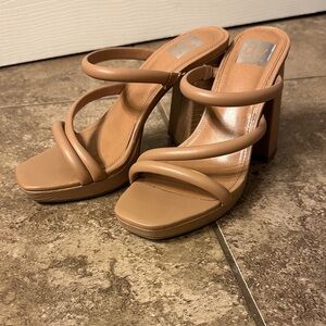 DV by Dolce Vita “Pyro” Women's Brown Strappy Block Heels